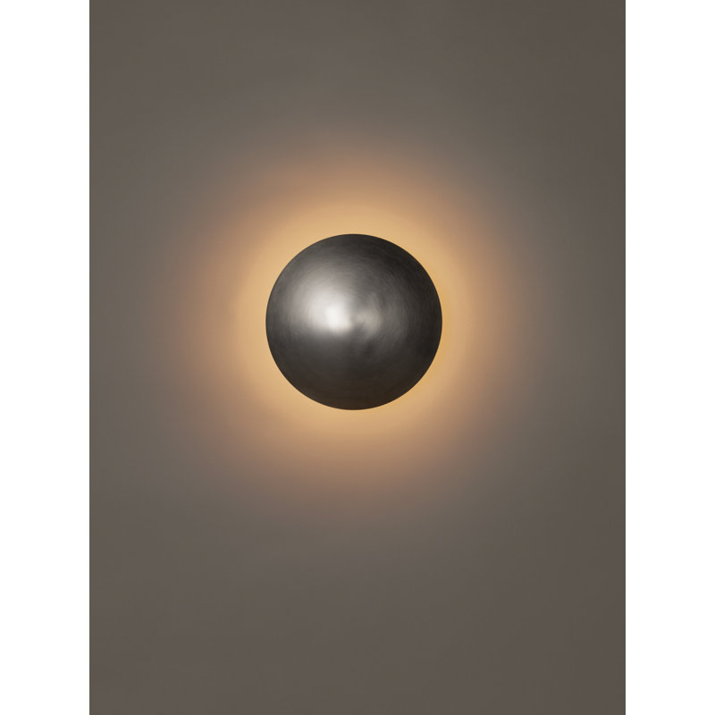Nickel LED Wallchiere, 13.7"W x 13.7"H x 5.7"D