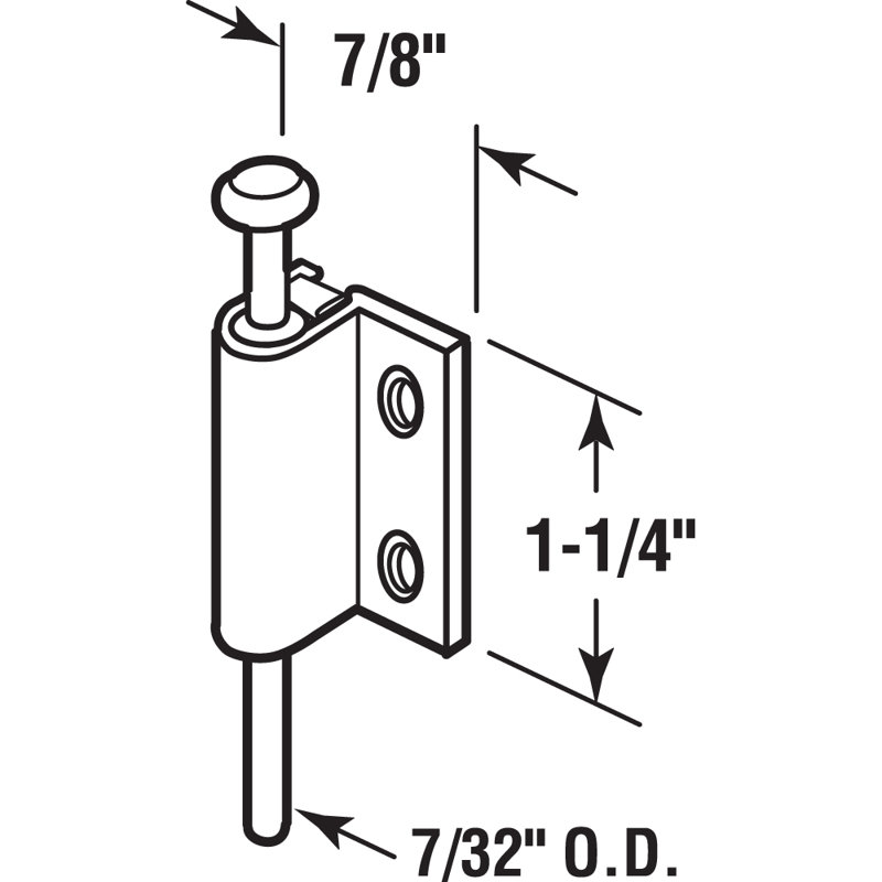 Prime-Line White, Diecast, Sliding Patio Door Lock (Single Pack)