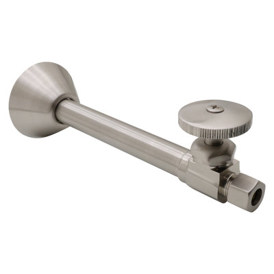 Poignée ronde à passage droit avec douchette ronde en cuivre 1/2 po x 3/8 po de diamètre extérieur