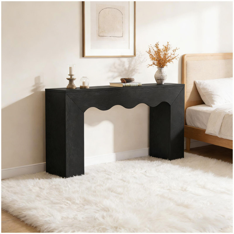 Canapé, console, table d'entrée, Noir