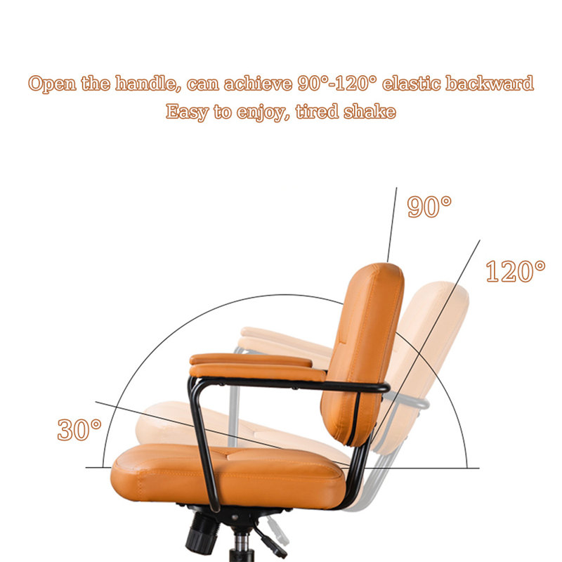 Black Hight adjustable Microfiber Leather + Steel Office Chair, Caramel