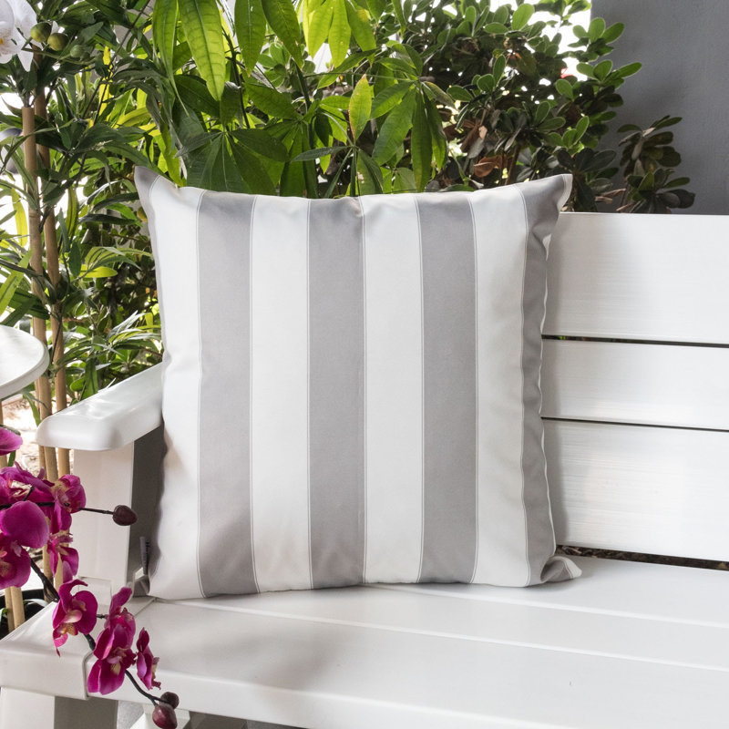 Coussin Horizon, Carré 20 po, Argent argent