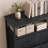 Fabric Dresser for Bedroom with Open Shelves, Tall Dresser with 8 Drawers, Storage Tower, Chest of Drawers for Closet-374108834