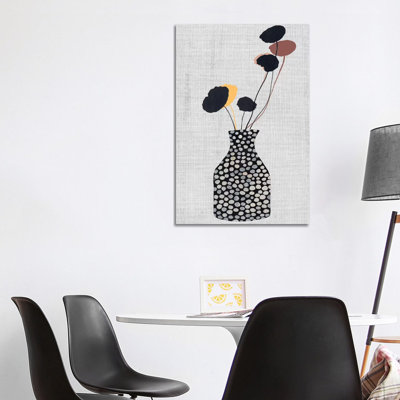 Decorated Vase With Plant II by Melissa Wang - Wrapped Canvas Painting
