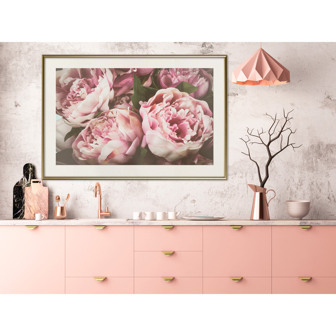 Gerahmter Fotodruck Pastel Peonies