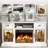 TV Stand For Tvs Up To 65'' With Electric Fireplace, Media Console with LED, Modern Entertainment Center-1581690507