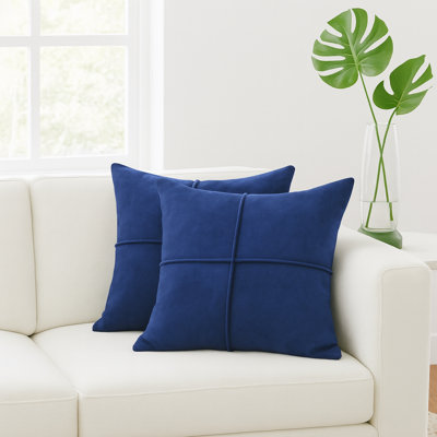 Coussin décoratif en micro suède, coussin en faux suède (paquet de 2)