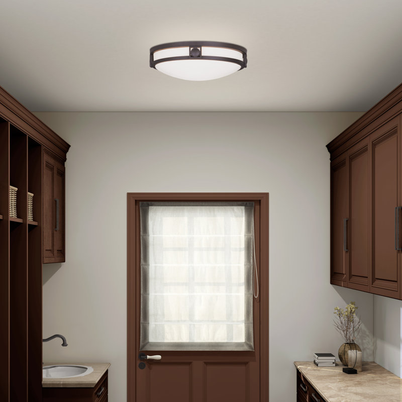 Glass Flush Mount, 13" W