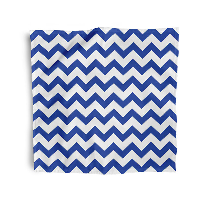 Largel Polyester Chevron Square Napkin, Blue