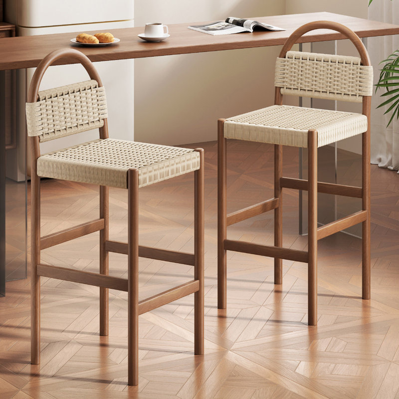Chaise à dossier à lattes en noyer (lot de 4), 35.43", 4