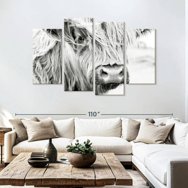 Long Haired Cow, 54" H x 84" W