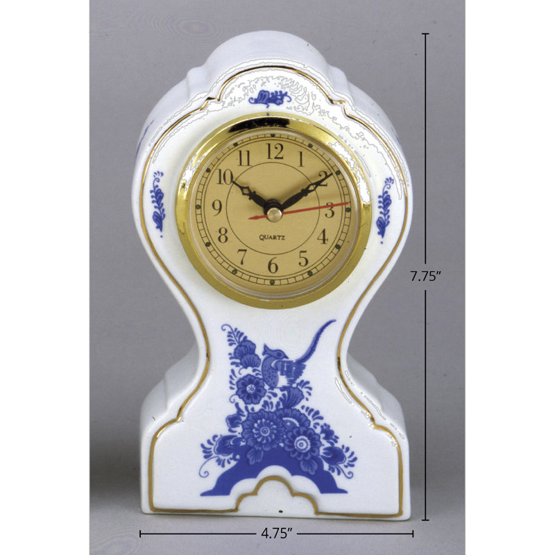 Horloge de table analogique à quartz, blanc
