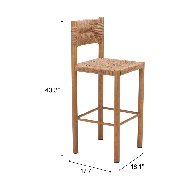 Tabouret de bar Iska, Naturel