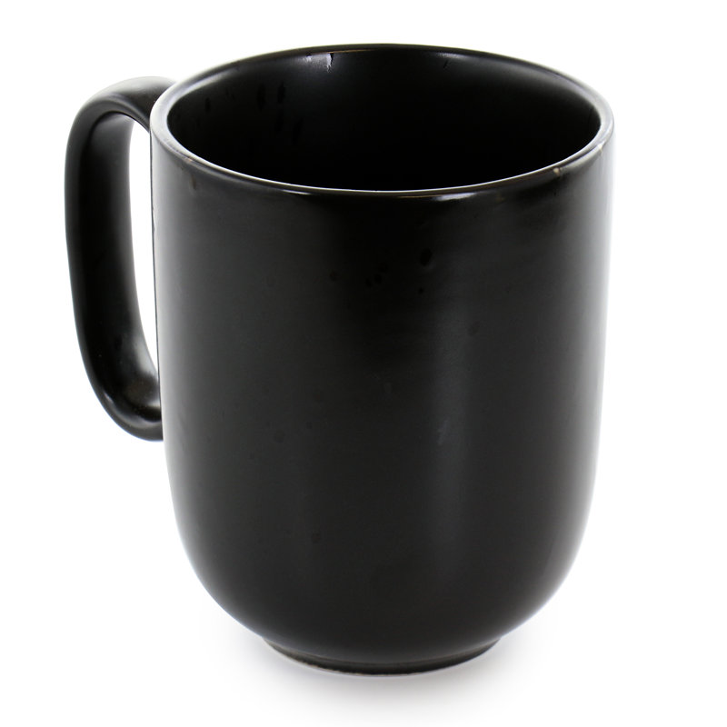 Landon Stoneware Coffee Mug, Pepper Black