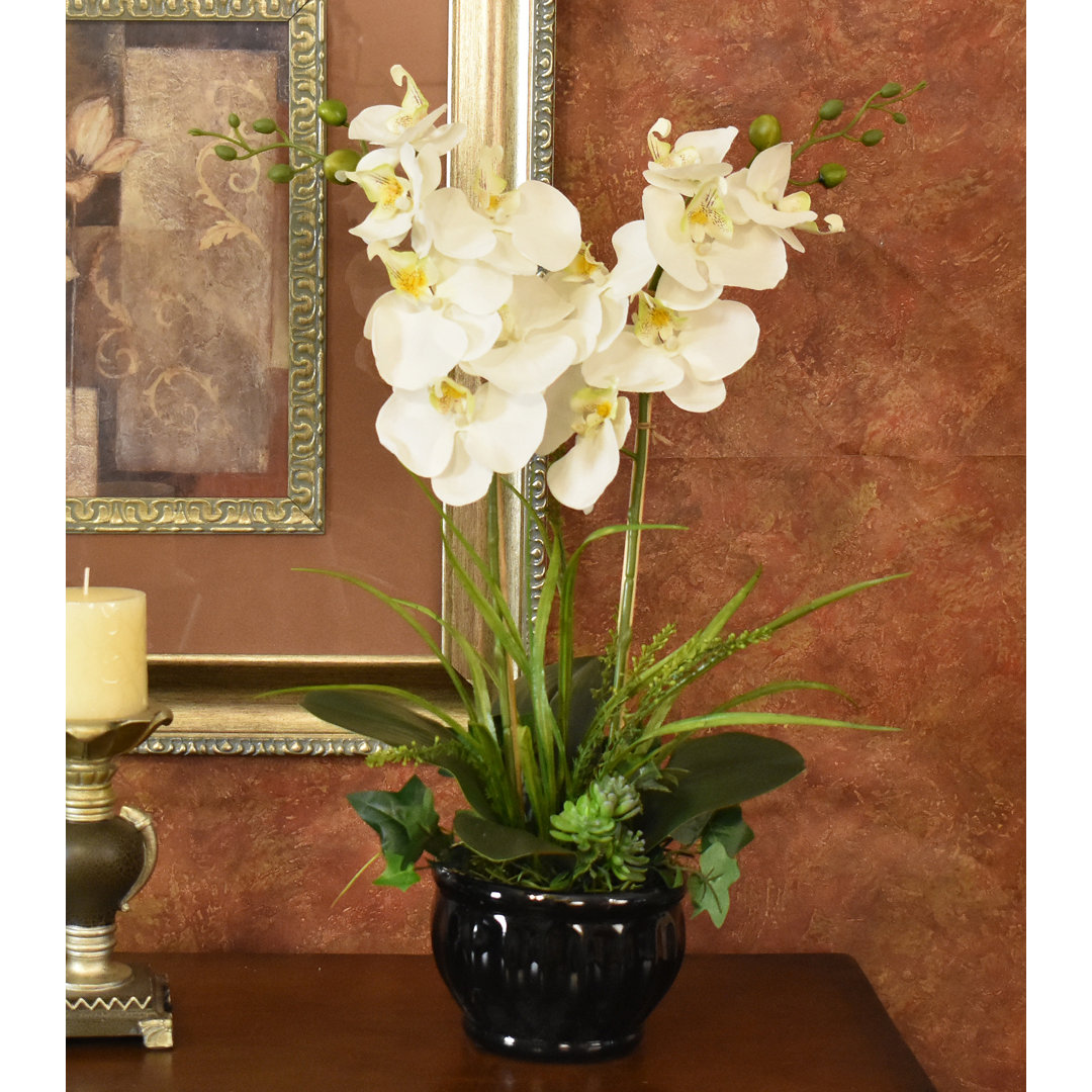 Faux Flowers Orchid Arrangement World Menagerie