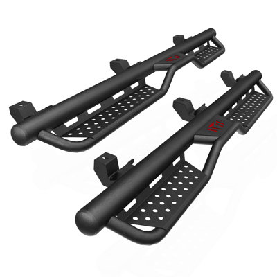 6 Inch Powder Coated Running Boards Side Steps For 2018-2026 Jeep Wrangler JL 4 Door