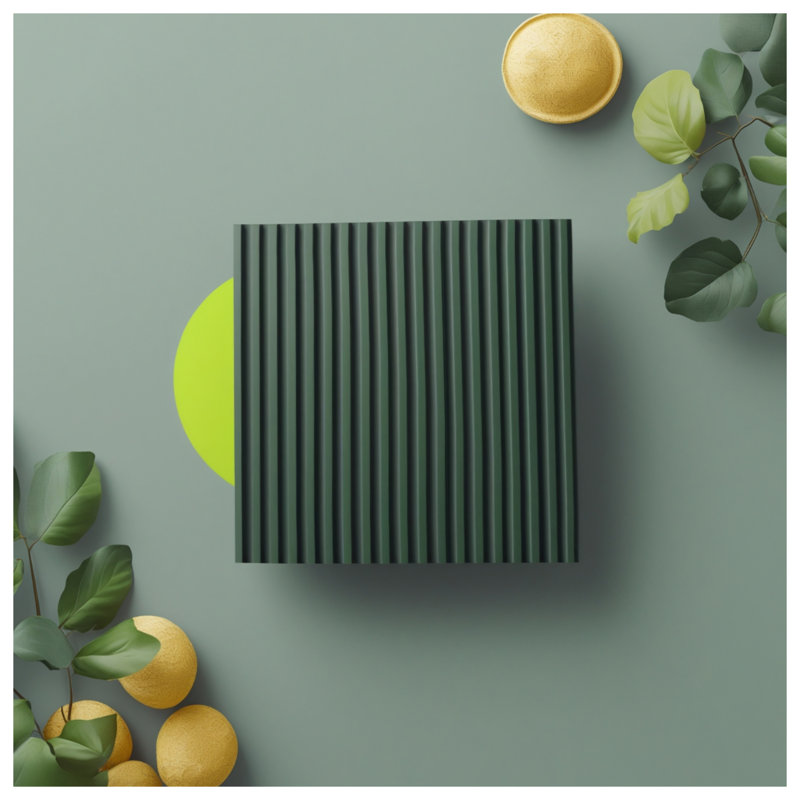 Coussins décoratifs rayés vert foncé, 26 po x 26 po