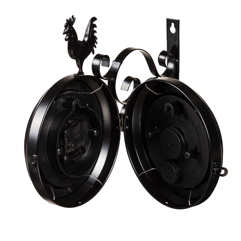 Horloge coq en métal pour l'extérieur
