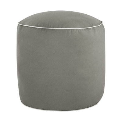 Demi Round Upholstered Outdoor Ottoman with Sunbrella® Cushion