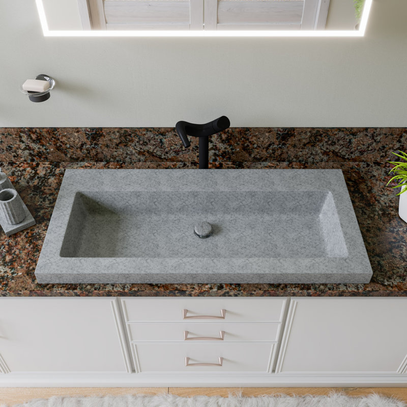 Alfi Brand 18.5 " Natural Stone Rectangular Bathroom Sink