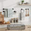 Ensemble de quincaillerie de salle de bain moderne 6 pièces, aluminium noir mat (porte-serviettes 24 po et 16 po)-124031021