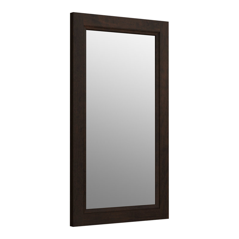 Damask Framed Mirror, Claret Suede