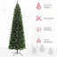 Arbre de Noël artificiel 9 pi avec 1298 branches, ouverture automatique, base en acier et aiguilles de pin réalistes