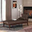 Chaise longue en tissu Sarom avec traversin-71521101