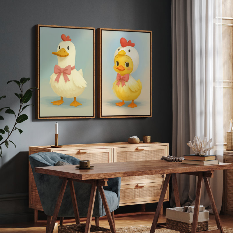 Art mural encadré, rétro, antique, classique pour chambre à coucher - 16 po x 24 po x 2 panneaux, H 24 po x l 16 po, Naturel