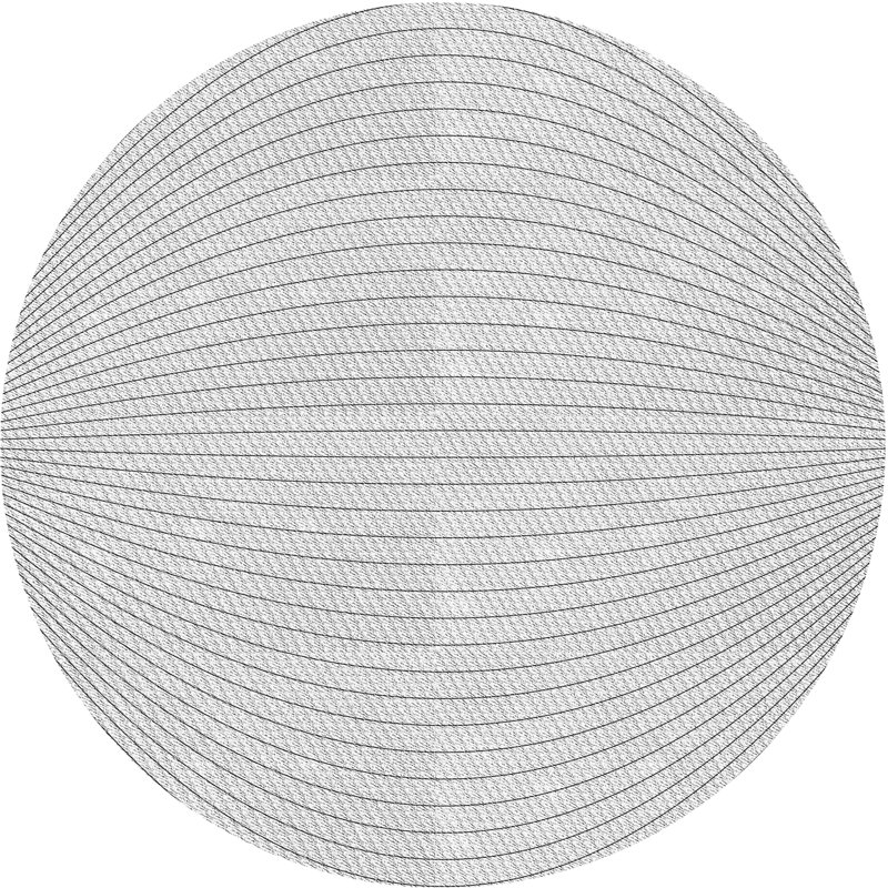 Tapis zone grise à motifs Highhouse, Rond 3 pi