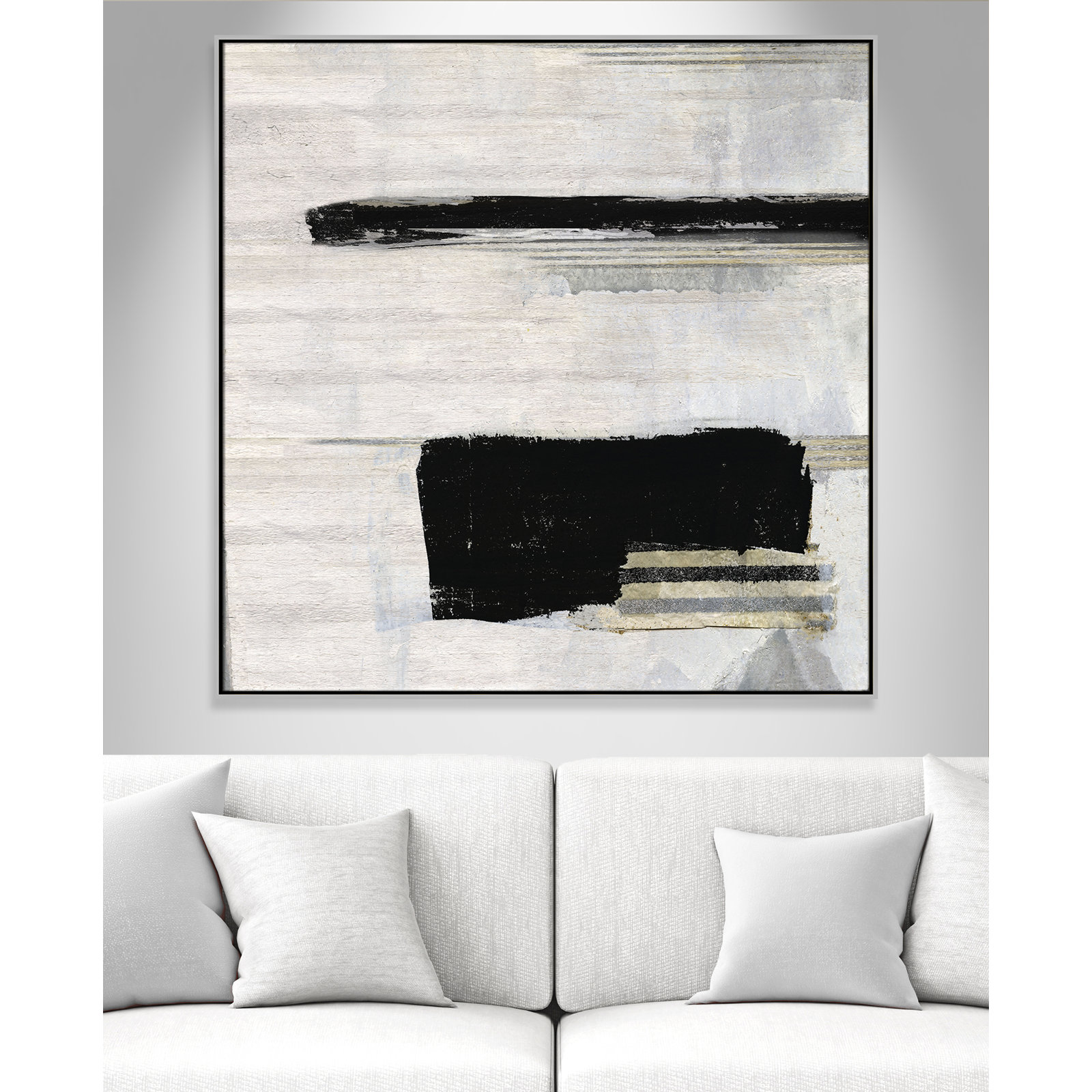 La Bande II Print by Sally Swatland, Silver, 46.5" H x 46.5" W