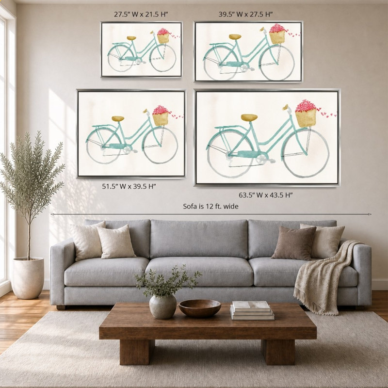 «Butterfly Bicycle» par Lucille Price - Impression sur toile