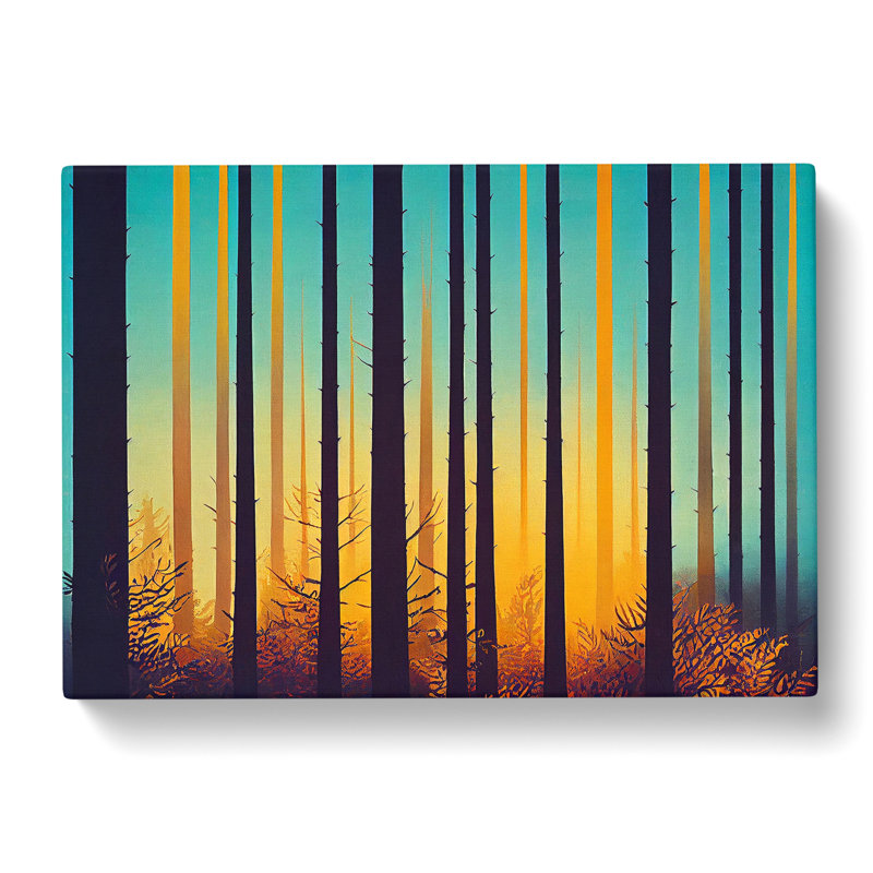 Spring Forest Art Deco Vol.4 - Wrapped Canvas, 35cm H x 50cm W x 3cm D