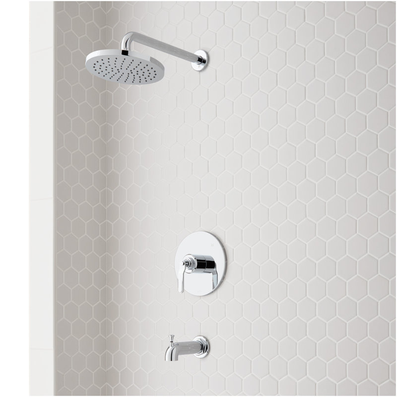 Gunther Pressure Balance Tub and Shower System - Chrome, Chrome