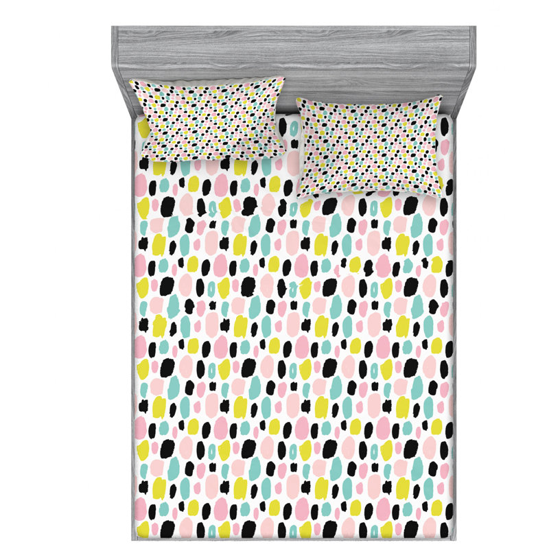 Microfiber Patterned Sheet Set, Full Sheet Set + Fitted Sheet + 2 Pillowcases