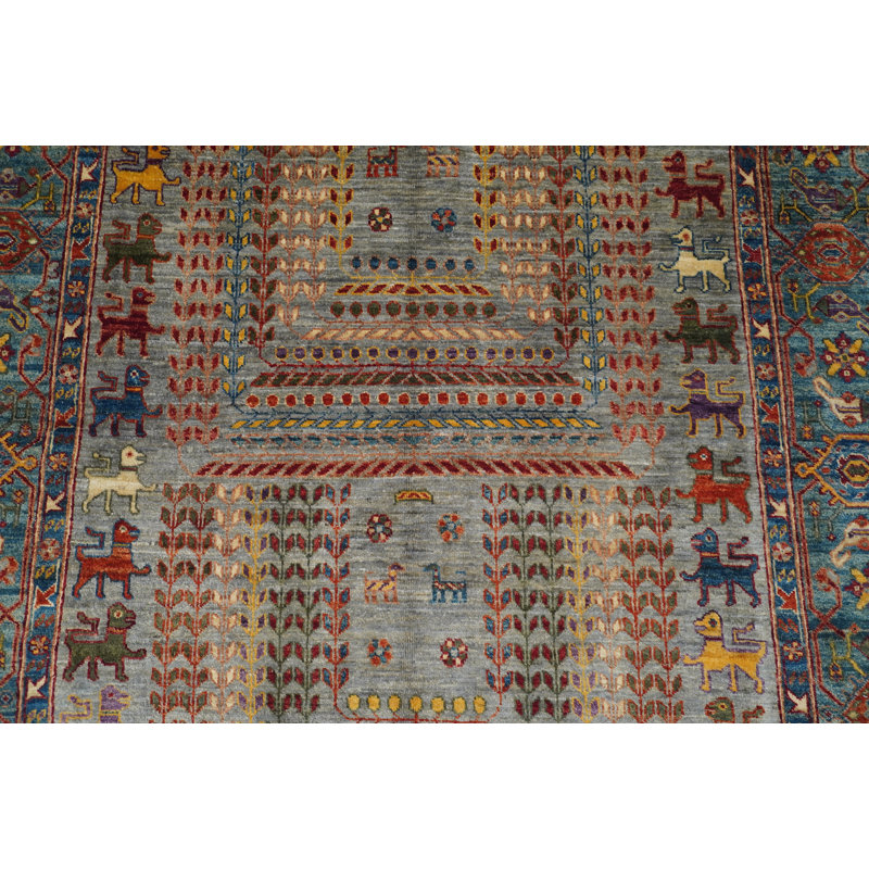 Aryana Wool Floral Area Rug in Brown