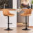 Modern Height Adjustable Swivel Bar Stools Upholstered Leather Barstool Kitchen Island Chairs with Metal Frame-1879254797
