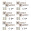 6 Pairs Modern Nova Premium Design Door Handles on Square Rose with 3" Ball Bearing Hinges and 2.5" Tubular Latch