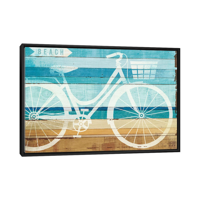 « beachscape series : cruiser i », reproduction d’impression sur toile, H 32 po x l 48 po x P 1,5 po, Toile avec cadre noir