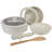 8pc Cookware Set With Handle, Cream