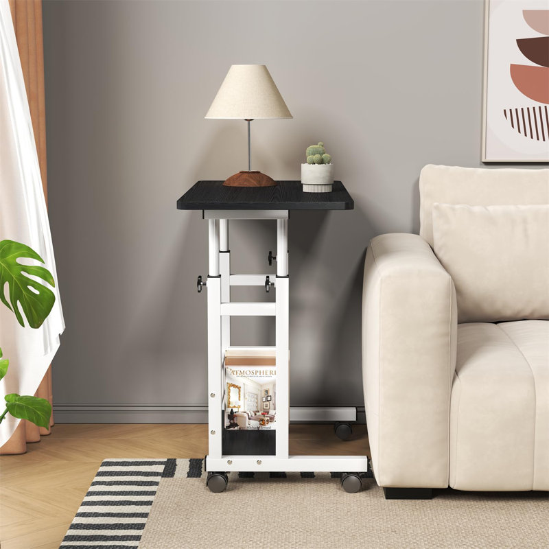 Metal Base Computer Desk, Black/White