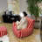 Simple striped bean bag sofa-108972728