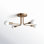 Nealey 4 Light Glass Semi Flush Mount