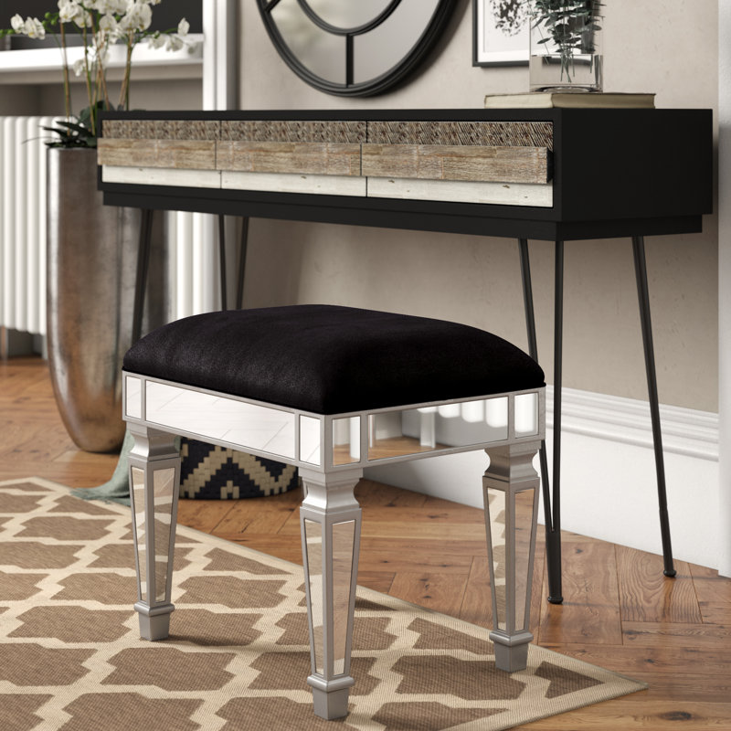 Solid + Manufactured Wood Accent Stool