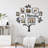 Family Tree Gallery Wall Set, 8 Mixed Size Separate Photo Frames with Tree Branch & FAMILY Script Cutouts, Matte Black PVC Memory Decor for Living Room – Black