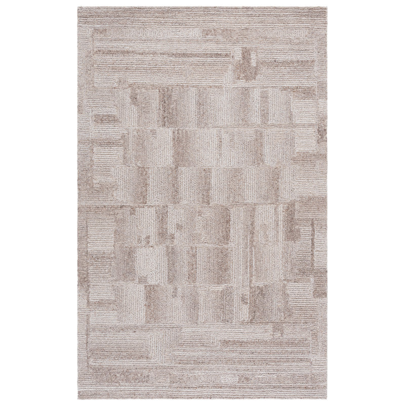 Harvest 116 Hand Tufted Wool Pile Abstract Rug, Rectangle 6' x 9'