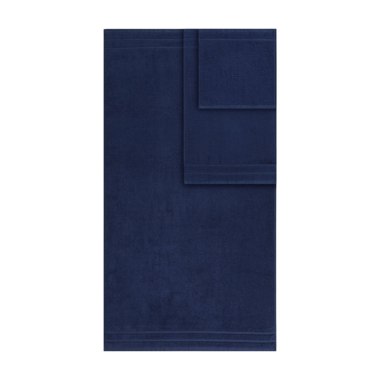 Ensemble essentiel de 12 serviettes 510 Design 400 g/m² Indigo 100 % coton, séchage rapide, ultra douces, Indigo