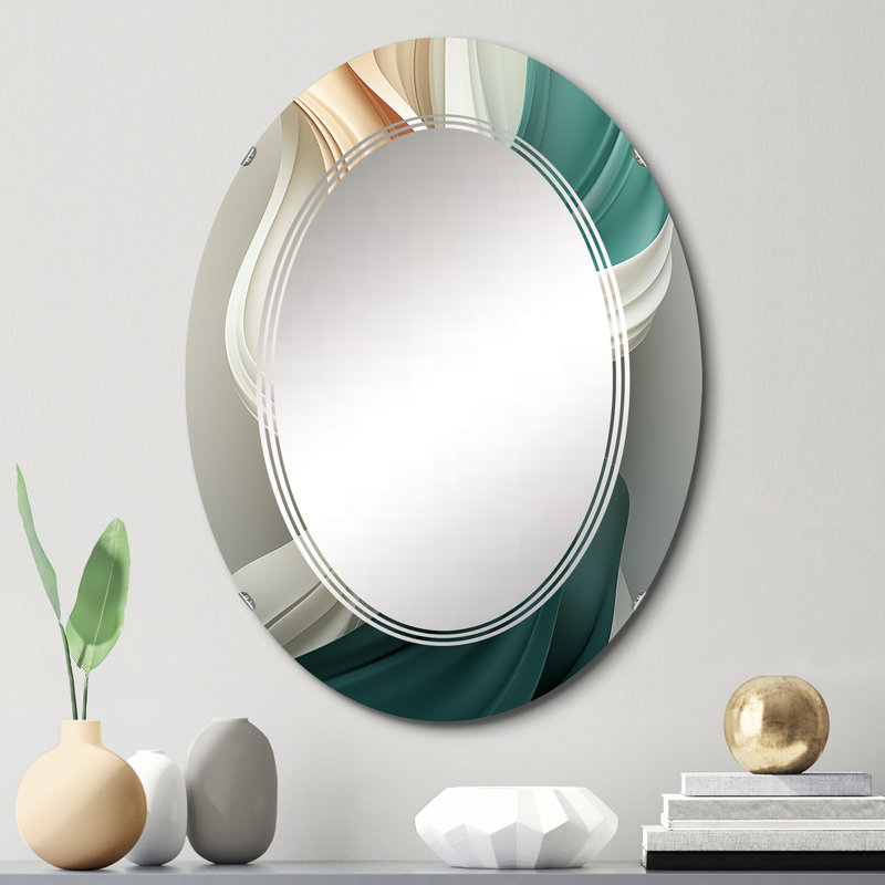 Feyra - Miroir mural moderne ovale, 30 po x 20 po