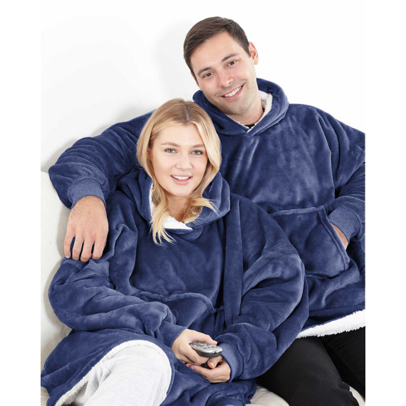 Martinsville Plain Weave / Muslin Throw Blanket, Navy