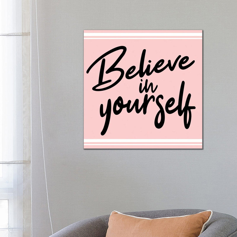 Believe Pink by Kimberly Allen - Wrapped Canvas Print, 66.04 cm H x 66.04 cm W x 3.175 cm D